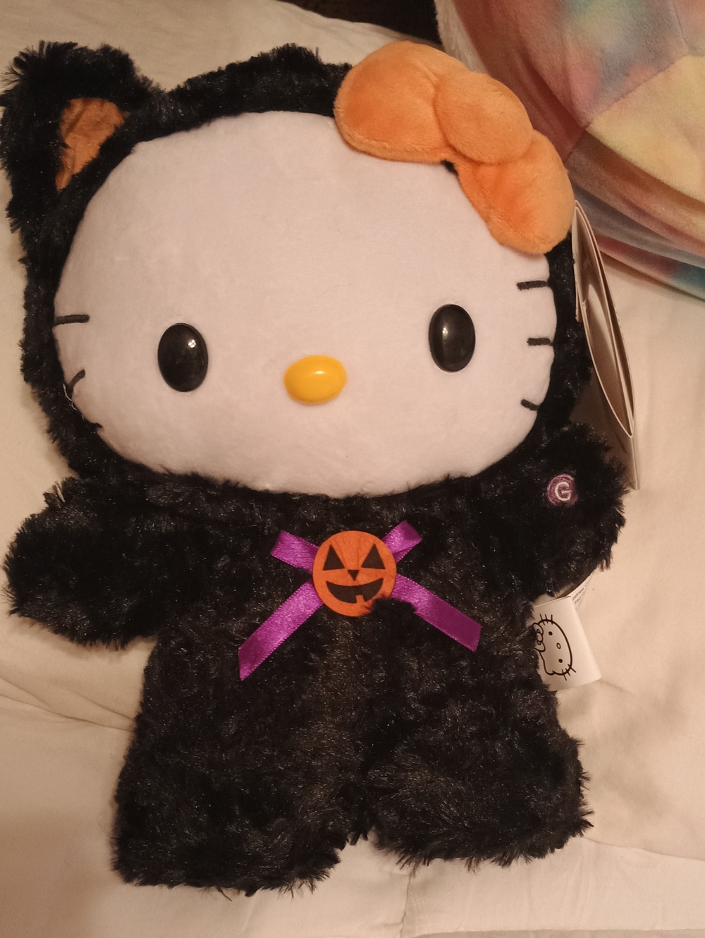 NWTS Sanrio Hello Kitty Halloween Black Cat Animated Musical Side Stepper Plush